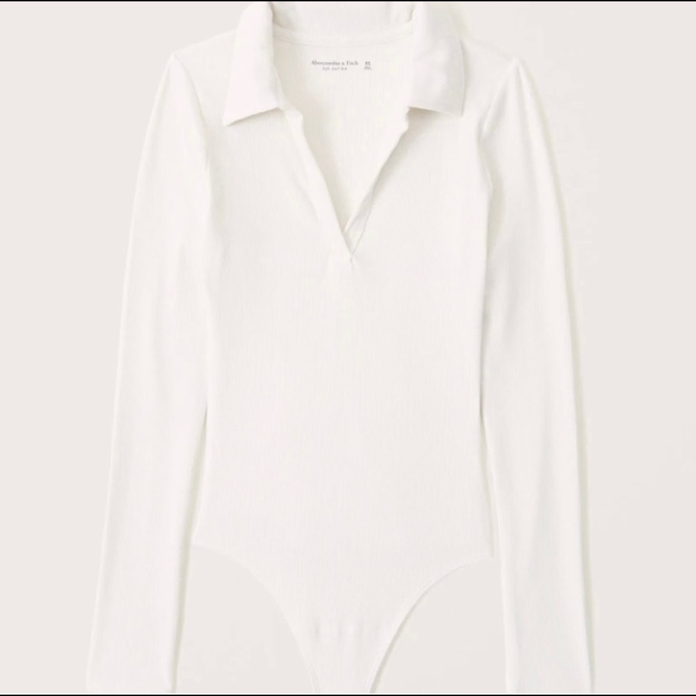 Abercrombie ribbed polo bodysuit